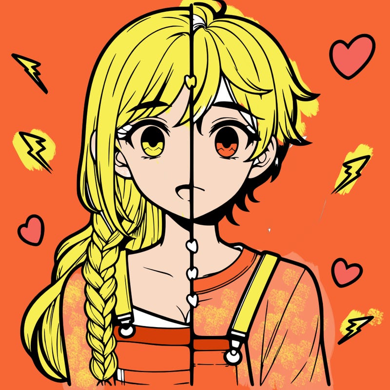 realistic girl boy split