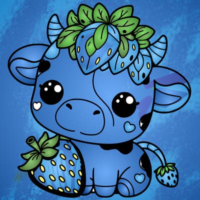 cute strawberry cow
