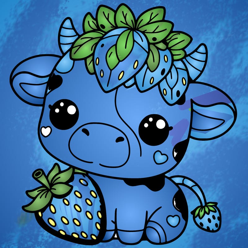 cute strawberry cow