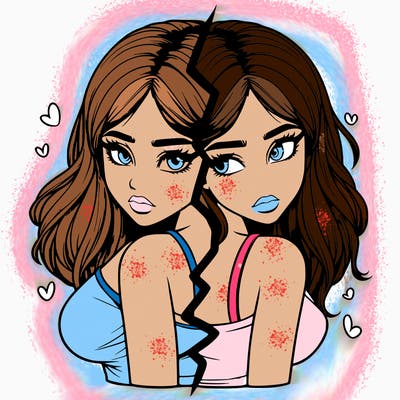 realistic girl split