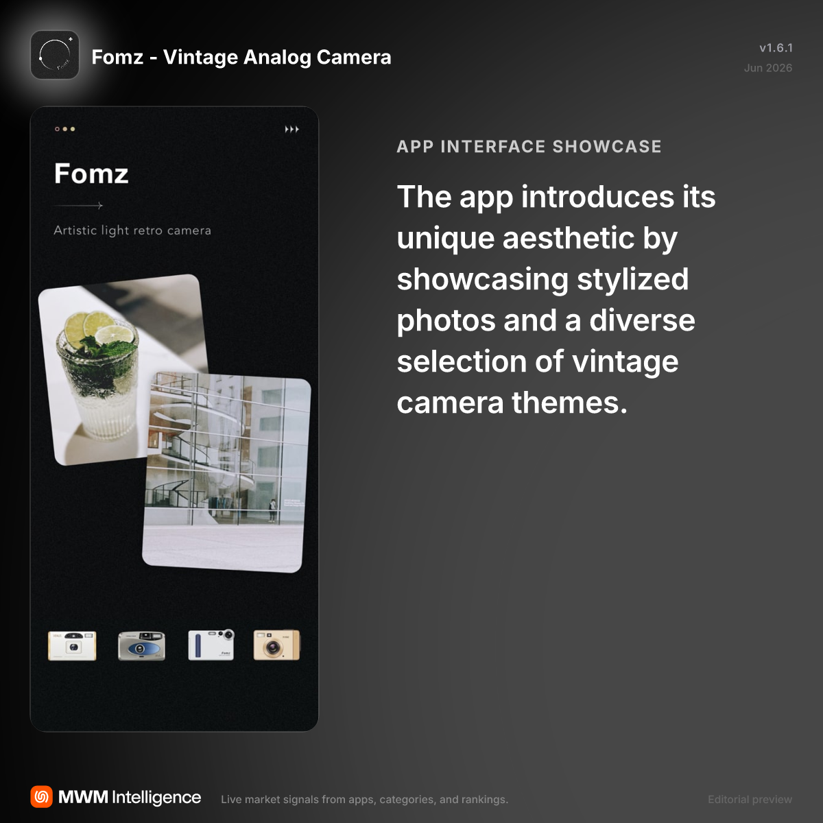 Fomz - Vintage Analog Camera - Photo & Video App | MWM