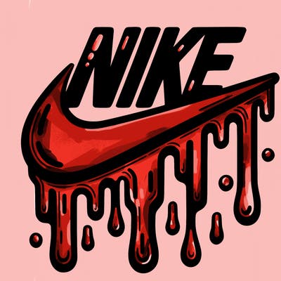 dripping nike logo