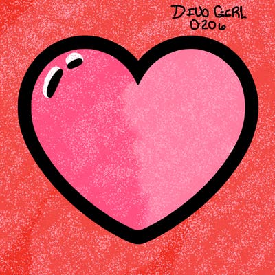 a blank heart