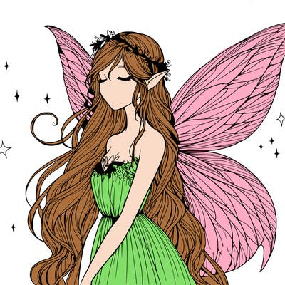 ethereal realistic fairy girl