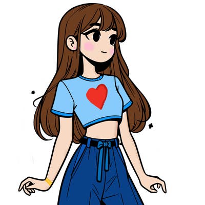 girl in a cute crop top