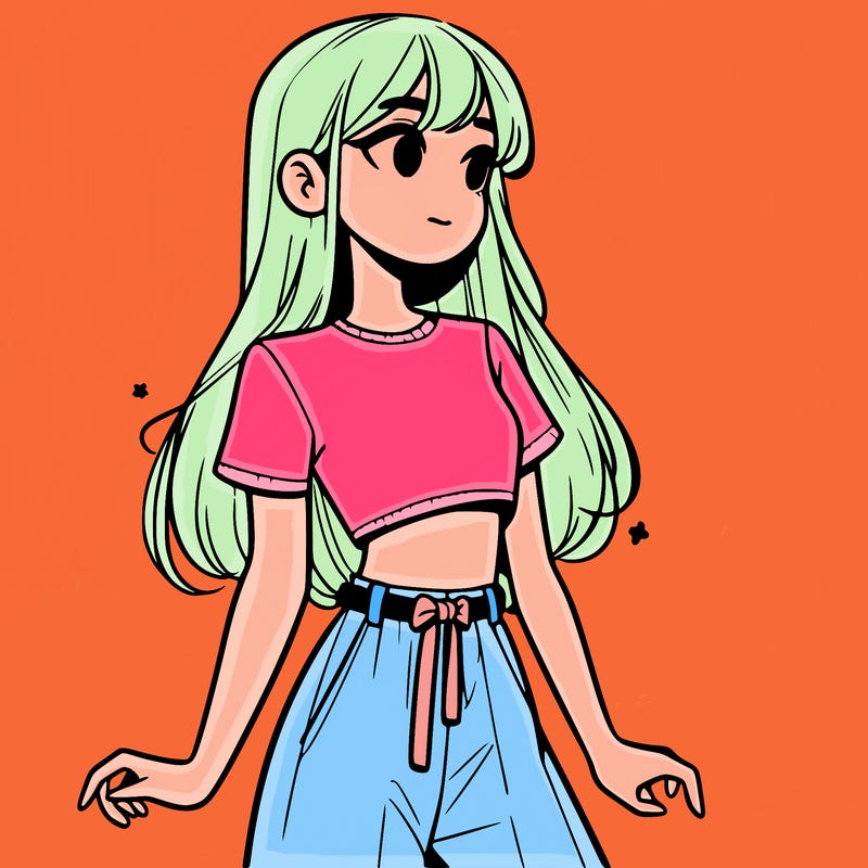 girl in a cute crop top