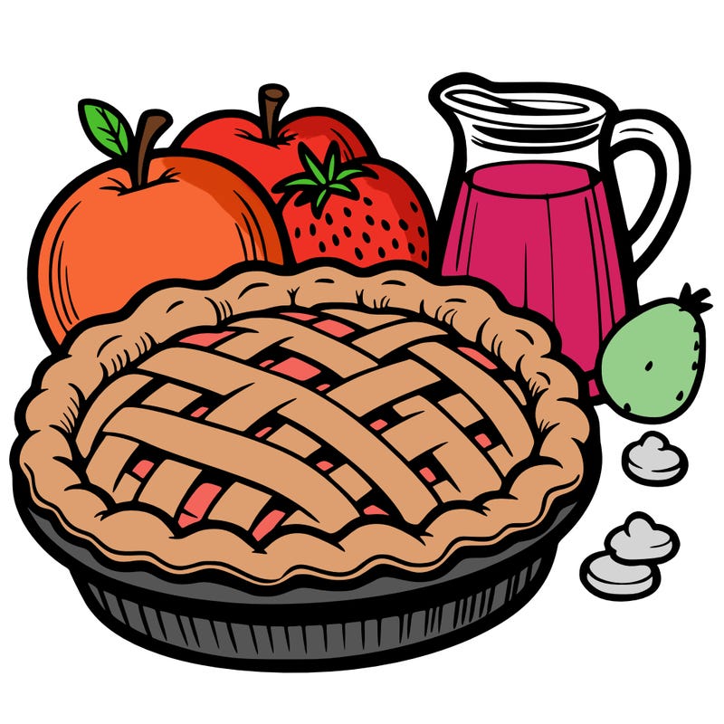 a pie of food