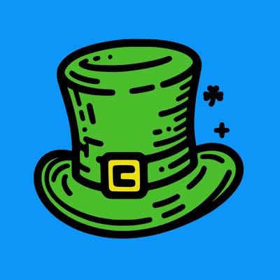 st patrick hat with thin lines