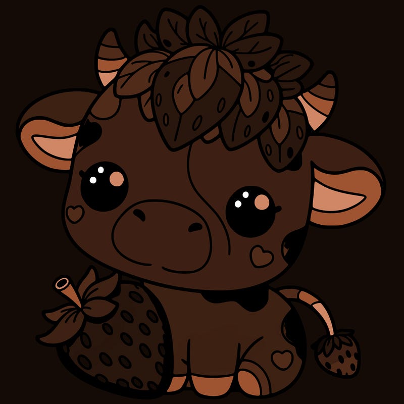 cute strawberry cow