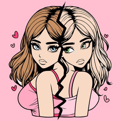 realistic girl split