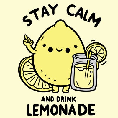 stay calm and drink lemonade