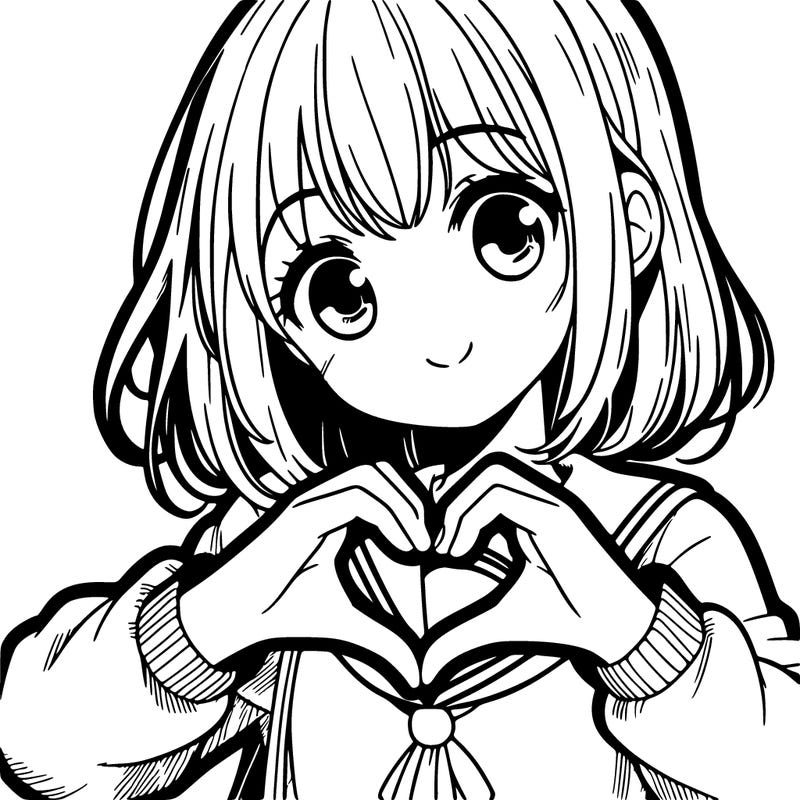 a girl making a heart with her hands