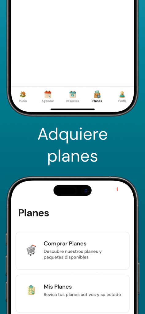 Vita IA - Interfaz de la aplicación móvil Vita IA para comprar y gestionar planes de entrenamiento deportivo