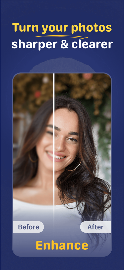 AI 향상 도구를 사용하여 흐릿한 인물 사진을 선명하게 하고 깨끗하게 만드는 전후 비교