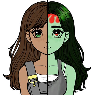 realistic girl split