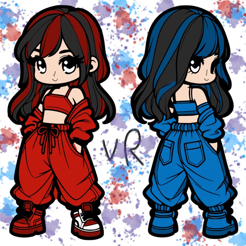 girl in crop top and baggy pants