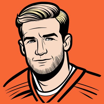 portrait of a famous football player