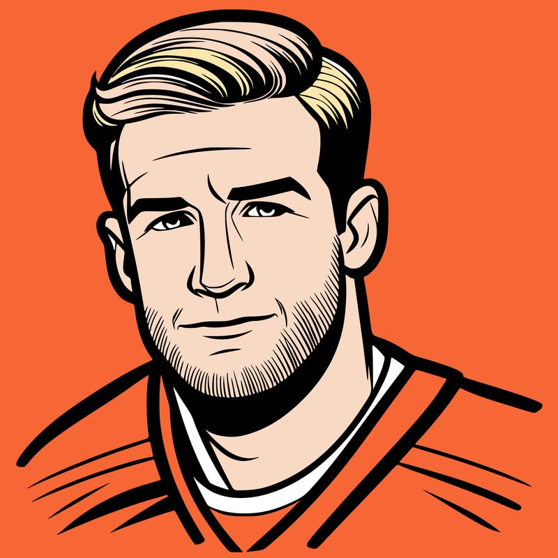 portrait of a famous football player