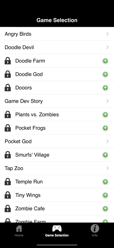 Mobile Cheats for iOS Games - List of available game cheats and guides in the Mobile Cheats app