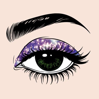 eye closed realistic