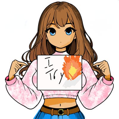 girl holding a blank sign in a long sleeve crop top