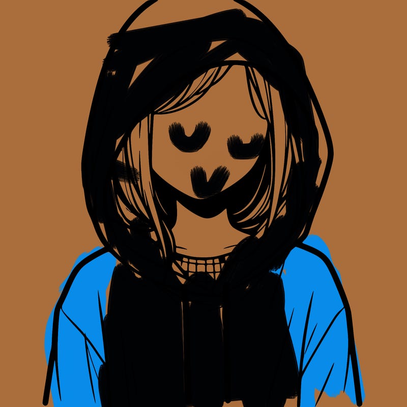 faceless girl in hoodie