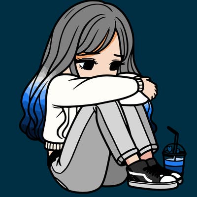 a girl  after a breakup