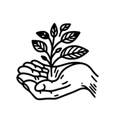 hand with plant