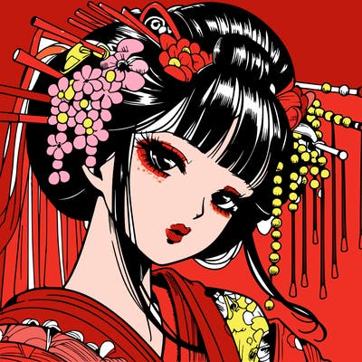 manga geisha detail