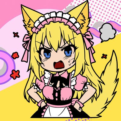 wolf girl, mad anime maid