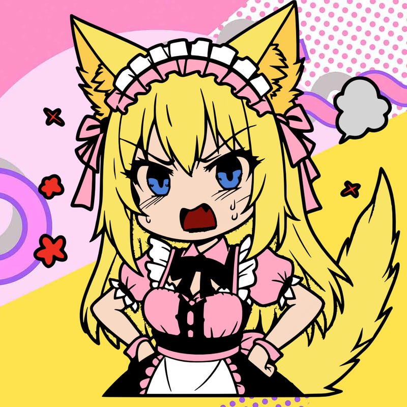 wolf girl, mad anime maid