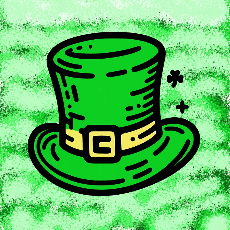 st patrick hat with thin lines