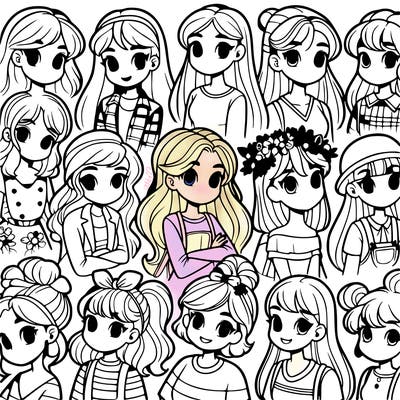 many different girls