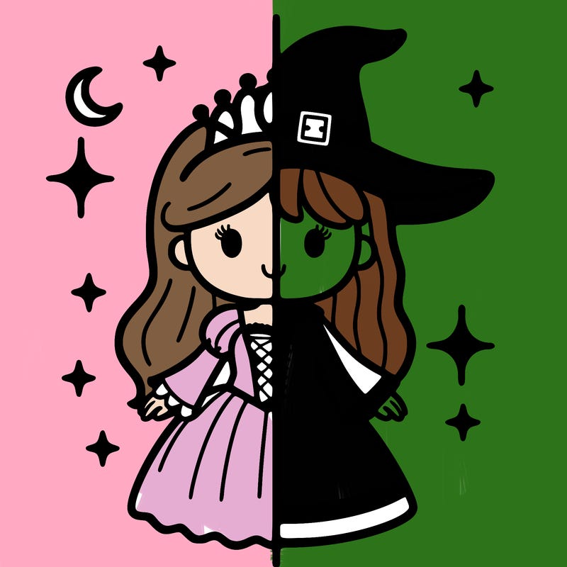 split princess and witch