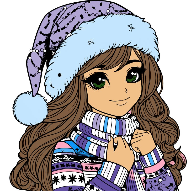 realistic christmas girl