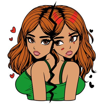 realistic girl split