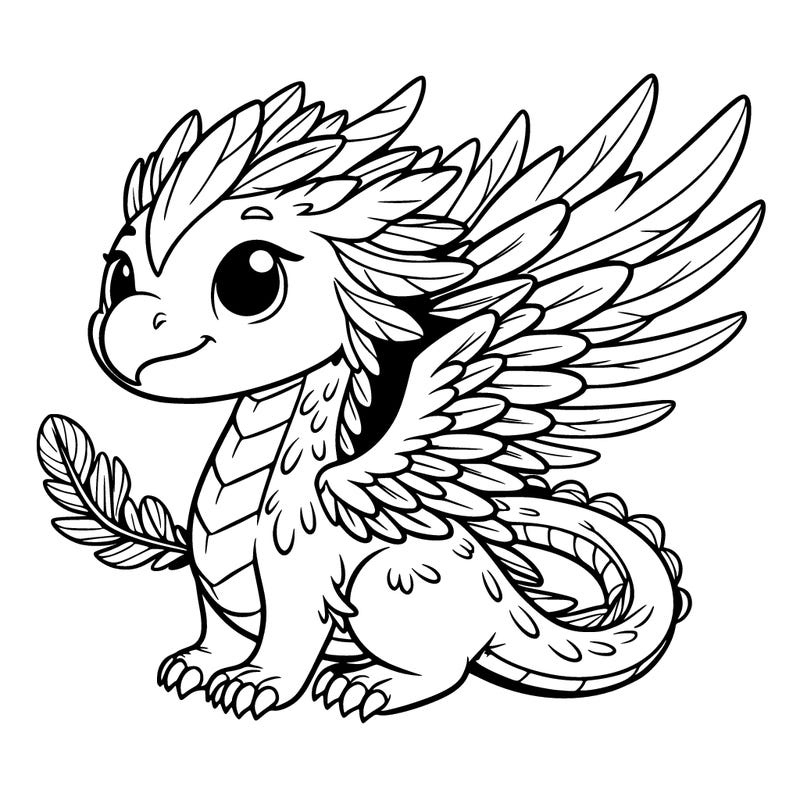 a feathery dragon