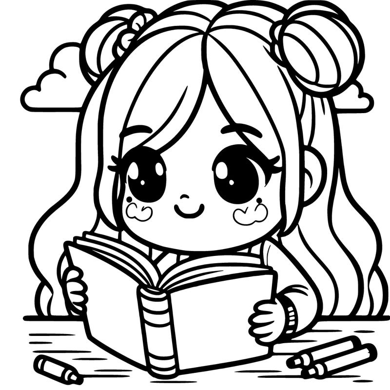girl reading a book