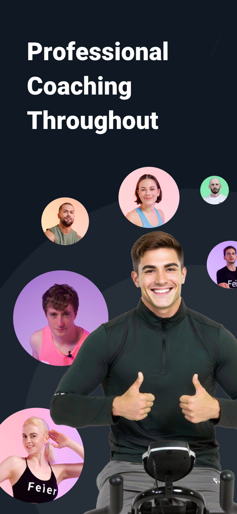 A group of professional fitness coaches and trainers featured in the FED Fitness app