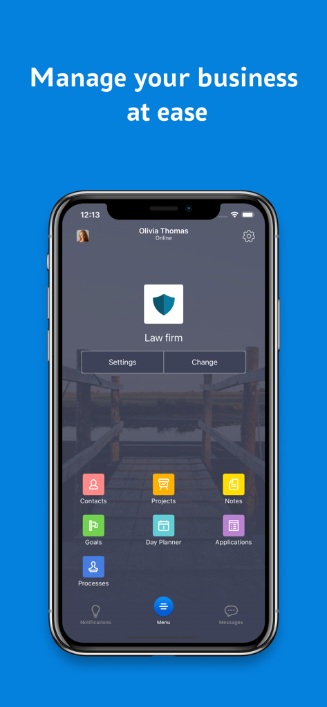 SmartyCRM. Task tracker - SmartyCRM mobile app dashboard displaying a business organizer interface with colorful task icons.