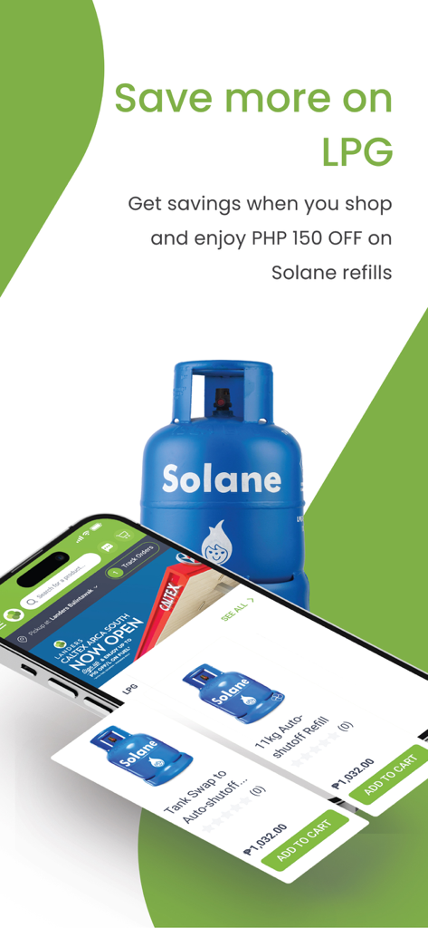 Landers Superstore app promotion for discounts on Solane LPG refills