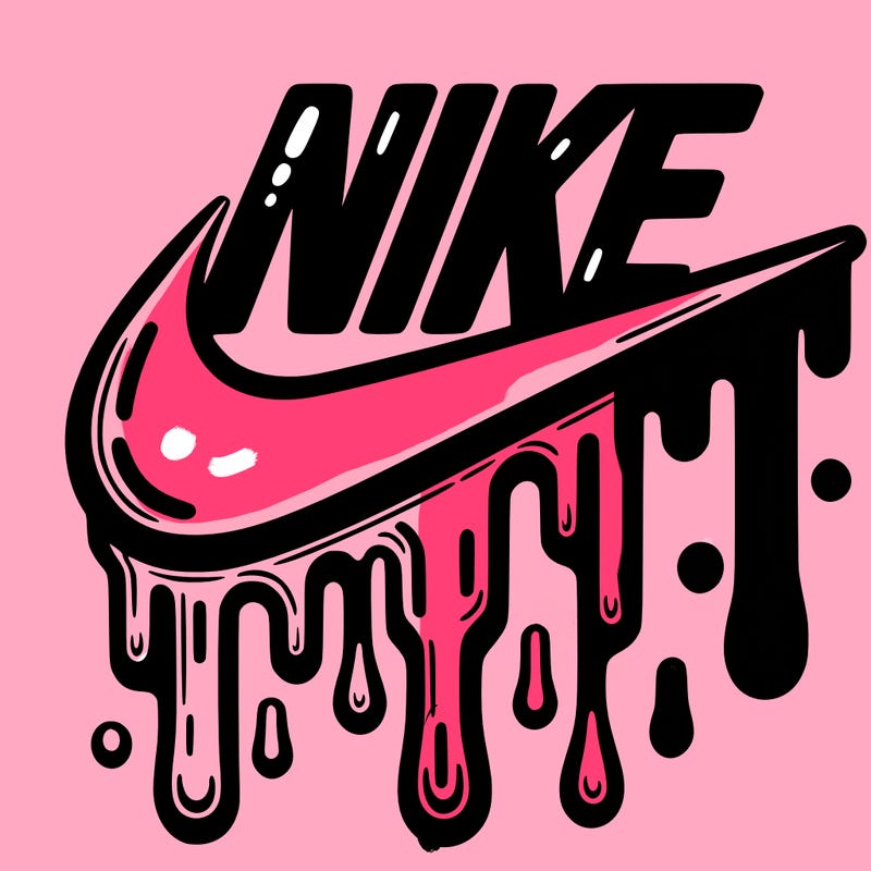 dripping nike logo