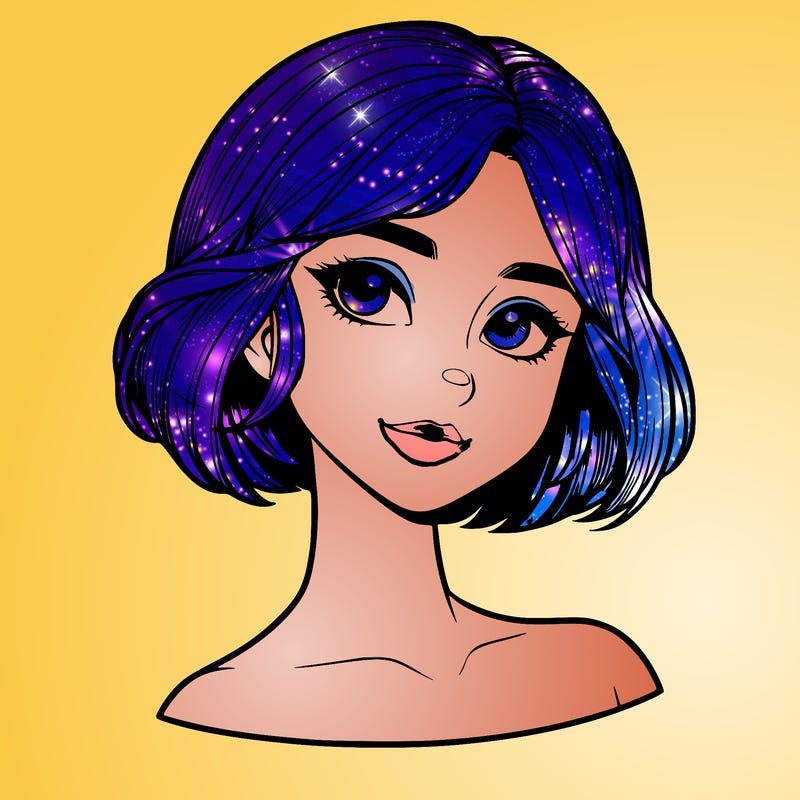 realistic girl with short hair