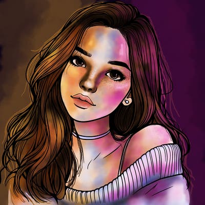 beautiful teenage woman realistic