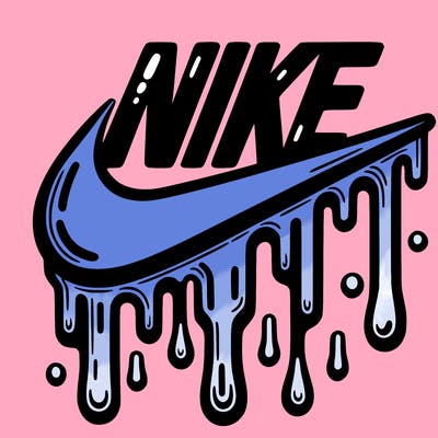 dripping nike logo