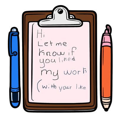 blank clip board with pen