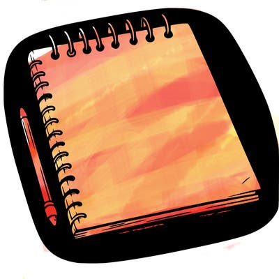 a blank sketch pad