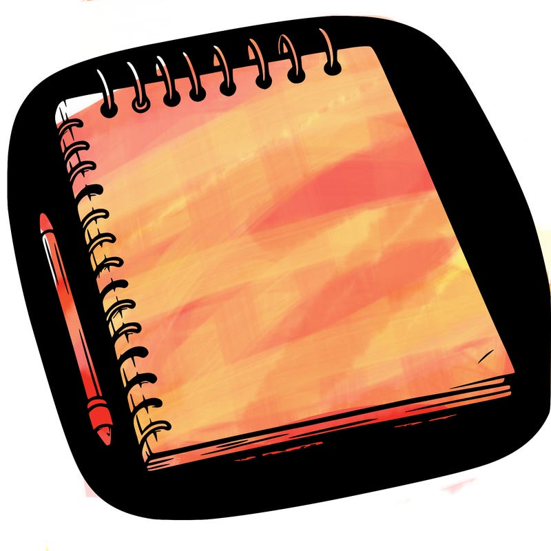 a blank sketch pad