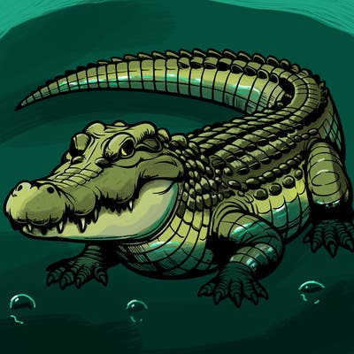 realistic big crocodile