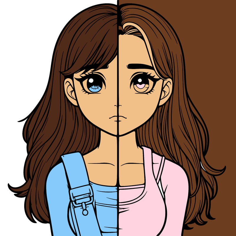 realistic girl split